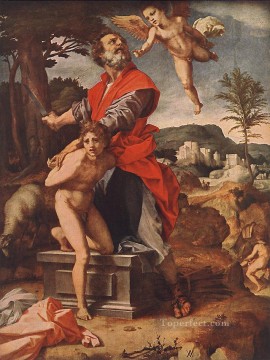 アンドレア・デル・サルト Painting - アブラハムの犠牲 ルネッサンスのマニエリスム アンドレア・デル・サルト